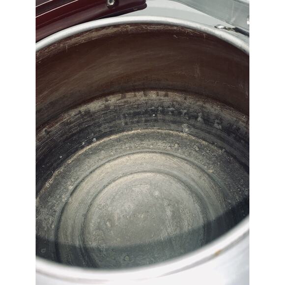 Aluminum Tea Kettle with Red Lid and Handle -Camel Farmhouse Chic ! Gallon GUC - Picture 8 of 13